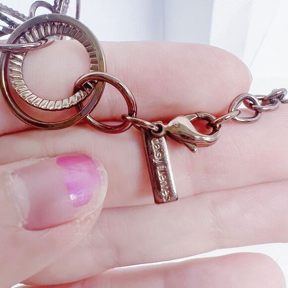 y2k Vintage Daisy Fuentes Circle Necklace Rings Bronze - Picture 6 of 6